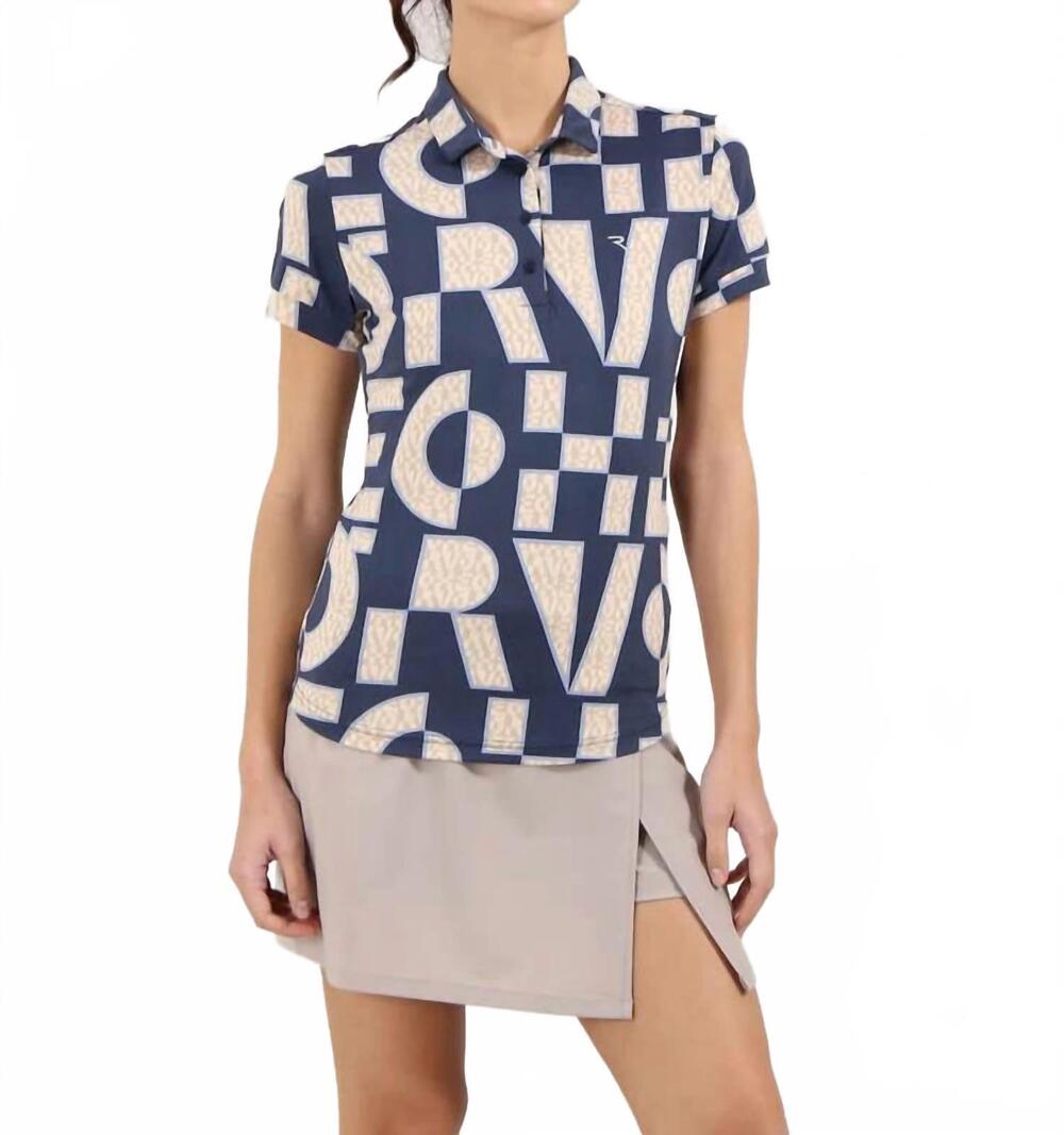 NEW CHERVÒ USA alveare polo shirt in art logomania